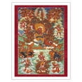 thumbnail image 1 of Begtse Chen (Red Mahakala) - Buddhist Tantric Protector Deity - Vintage Tibetan Thangka Buddhist Painting - Tibet, 18th Century - Fine Art Matte Paper Print (Unframed) 20x26in, 1 of 4