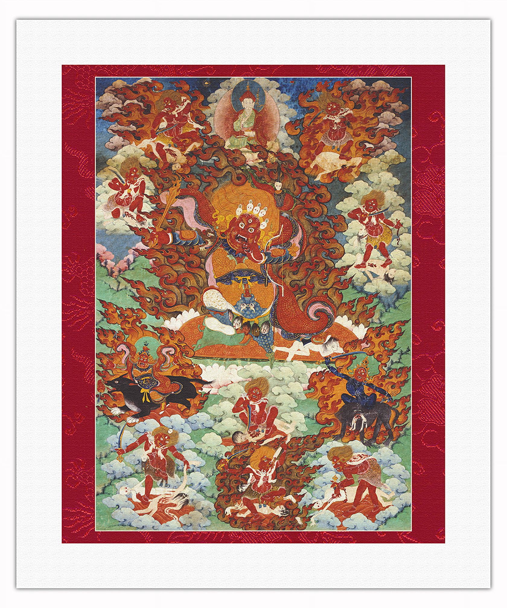 Begtse Chen (Red Mahakala) - Buddhist Tantric Protector Deity - Vintage ...