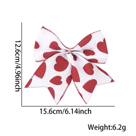 Begzeat 12 PCS Valentine's Day Wreath Bows Red Love Heart Burlap Ribbon Bows for Wreaths, Tree Topper, Home Indoor Outdoor Decoration, Valentines Day Decor, Heart Bows for Crafts Spring Sale Products,