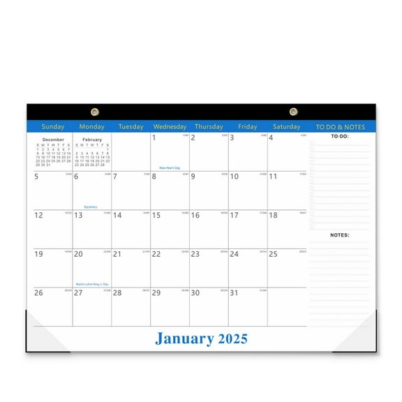 Begzeat 2024-2025 Desk Wall Calendar 17" x 12" Large Monthly covers Jun 2024 to Dec 2025 the 18 monthsMonthly Calendar with Thick Paper for Planning and Organizing for Home or Office (BLUE)