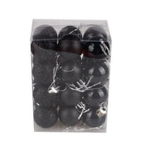 Begzeat 24Pcs Shatterproof Shiny and Polshed Glossy Christmas Tree Ball Ornaments Decorations - Christmas Hanging Balls for Holiday Wedding Party Decoration (1.2"-30MM, Black)