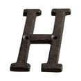 thumbnail image 1 of Begzeat 3 Inch House Letter, Address Letter for Outdoor Signs, Cast Iron Metal Number, Elegant Black Brown Finished Vintage Solid Metal Mailbox Letter Number, Black Home Letter H, 1 of 9
