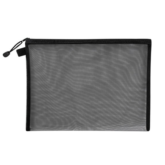 Begzeat 9.4x13.2 Inches Canvas Zipper Pouch, Blank DIY Craft Pen Pencil Case Multipurpose Makeup Bag for Cosmetic, Invoice Bill, Travel Toiletry, Black