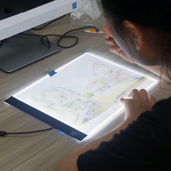 Begzeat A5 LED Light Box Tracer with 3-Level Brightness,USB Power Copy Drawing Board, LED Artcraft Tracing Light Pad for DIY Diamond Painting, Sketching