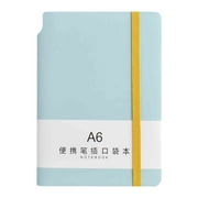 Begzeat A6 Notebook, Journal Leather Hardcover 192 Pages Thick Paper with 80GSM Blanks/Dotted/Grid, with Elastic Band & Inner Pocket for Writing and Sketching