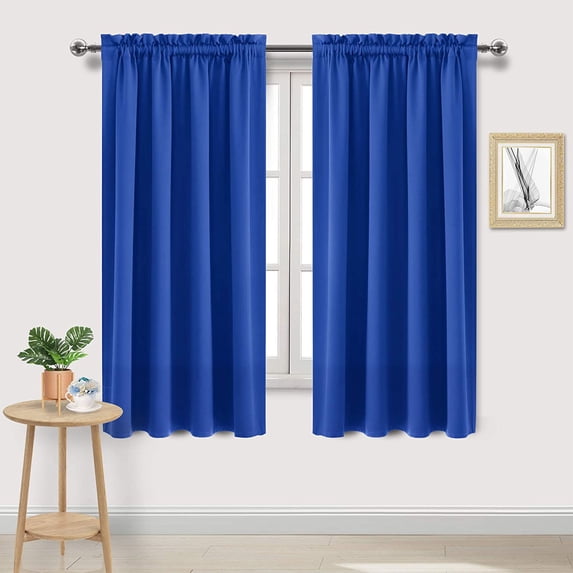 Begzeat Blackout Curtains for Bedroom,Thermal Insulated 100% Blackout Curtains for Bedroom with Black Liner, Double Layer Full Room Darkening Noise Reducing Grommet Curtain (Blue)