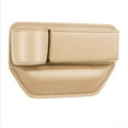 thumbnail image 1 of Begzeat Car Leather Cup Holder Gap Bag, 2024 New Car Seat Gap Filler, Adjustable Car Seat Storage Box, Car Seat Gap Organizer, for Glasses Phones Keys and Cards (Beige, Driver's seat), 1 of 9