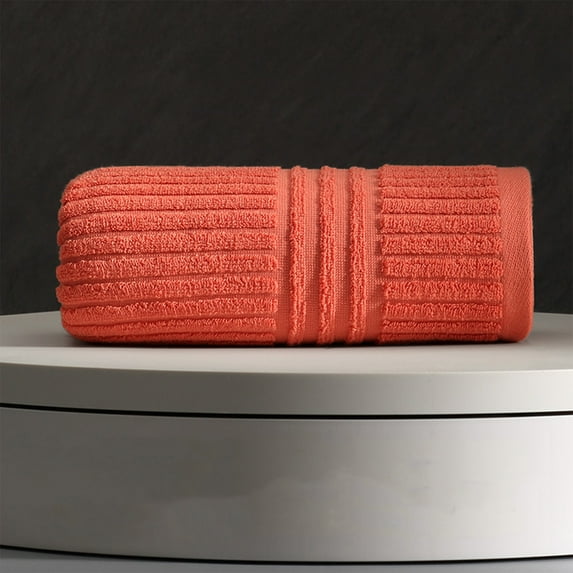 Begzeat Clearance Cotton Bath Towel, Premium Turkish Cotton Bath Towel - 29.1x13.3 in, Luxurious Hotel Spa Quality Turkish Cotton Large Bath Towel - Highly Absorbent - Soft Bathroom Towel,Orange