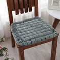 thumbnail image 1 of Begzeat Clearance Kitchen Chair Cushions, U Shaped Memory Foam Chair Cushion with Ties, 16 x 16 inches Soft Plush Velvet Chair Pads for Dining Chairs(Square, Gray), 1 of 9