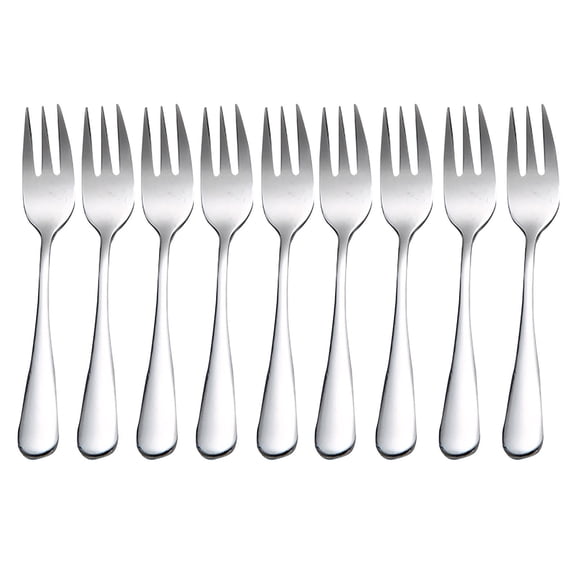 Begzeat Dessert Forks Set of 8, 5.5Inches, Stainless Steel Cocktail Forks, Appetizer Small Forks, Fruit Salad Forks for Party, Hotel, Restaurant，Dishwasher Safe