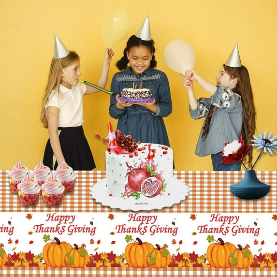 Begzeat Fall Leaf Tablecloth Maple Leaf Tablecloth Autumn Plastic Table Cover for Thanksgiving Party Autumn Harvest Fall Party Decorations 4.5x 9 FT