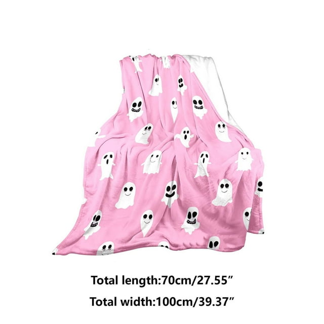 Begzeat Halloween Fuzzy Flannel Blanket, 28 x 40 Inch Ghost Throw