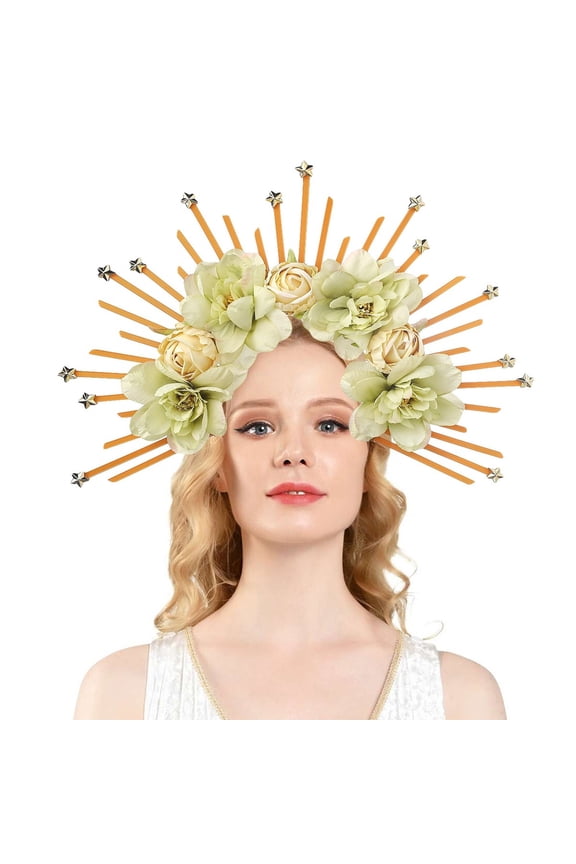 Begzeat Halloween Skull Ornament For The Dead Ghost Festival Hair Hoops Ghost Festival Stained Rose Headbands Festival Party