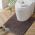 thumbnail image 1 of Begzeat Toilet Rugs U Shaped Washable Non Slip, Durable Contour Bath Mat, U Shaped Bathroom Contour Rug, Toilet Mat U Shaped, Toilet Rug - Coffee Bath Mat, 1 of 9
