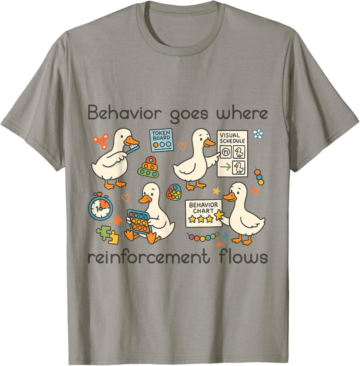 Behavior Analyst Goose Rbt Aba Therapy SPED Teacher Event T-Shirt, Size ...