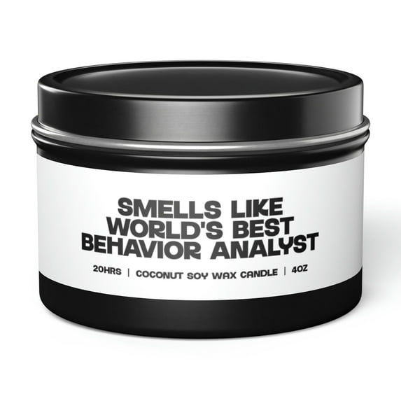 Behavior Analyst Tin Candle Gift Decor Vanilla Coffee Scented