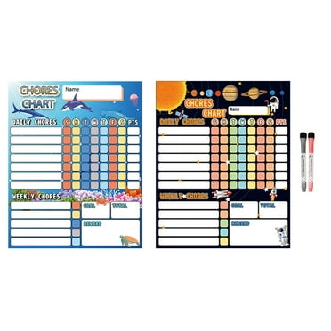 Behavior Chart, 1 Set of Household Reward Charts Wear-resistant Chore Charts Convenient Kids Charts