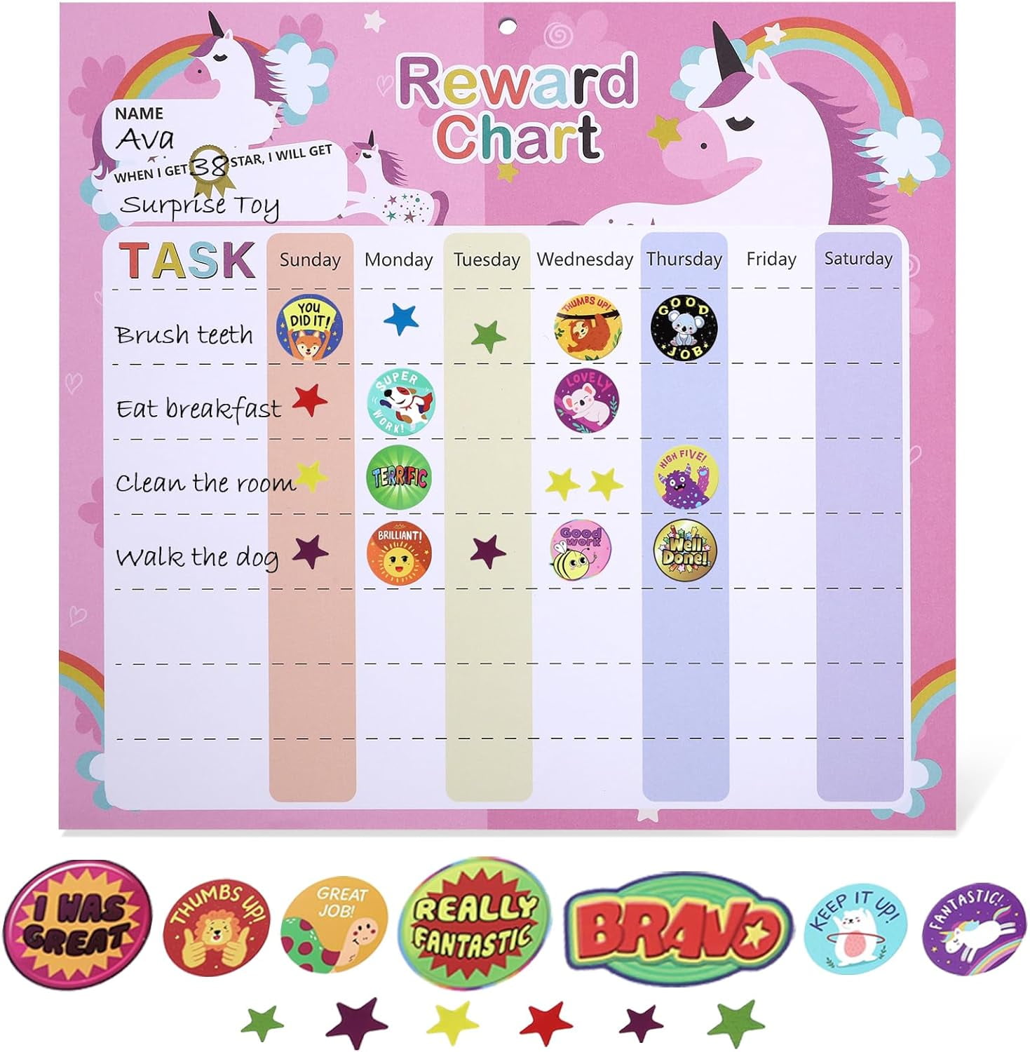 Behavior Chart for Kids - Reward Chart for Kids with 26 Reward Sheets ...