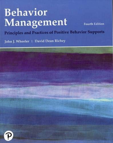 Pre-Owned Behavior Management: Principles and Practices of Positive ...