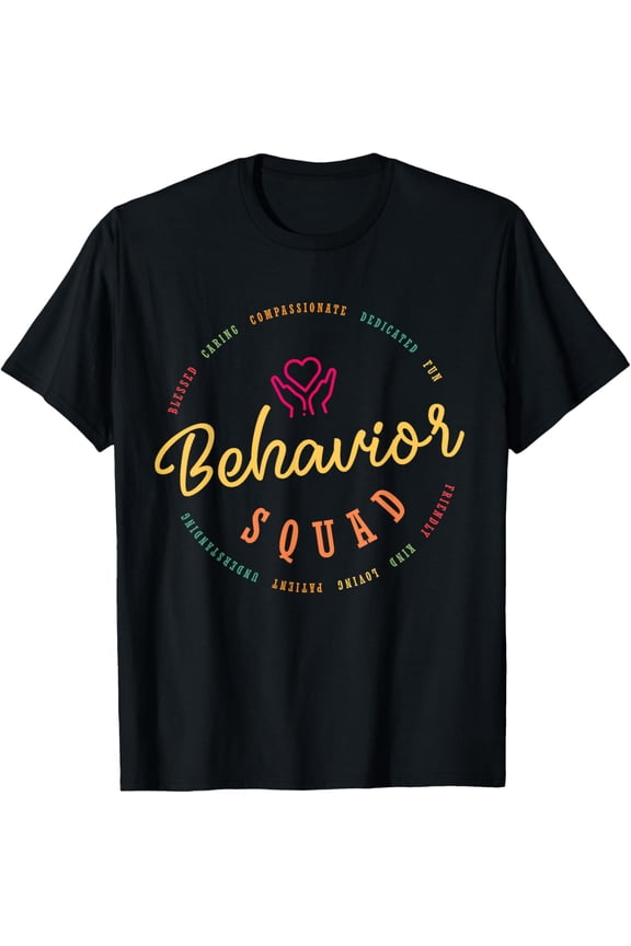 Behavior Specialist Apparel - Behavior Squad T-ShirtMen and women, Black T-shirt, size: Extra large