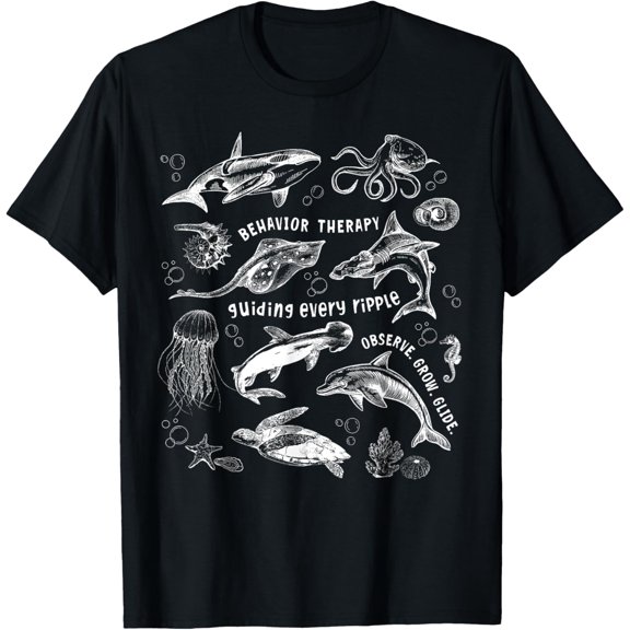 Behavior Therapy Coastal Sea Animal RBT T-Shirt
