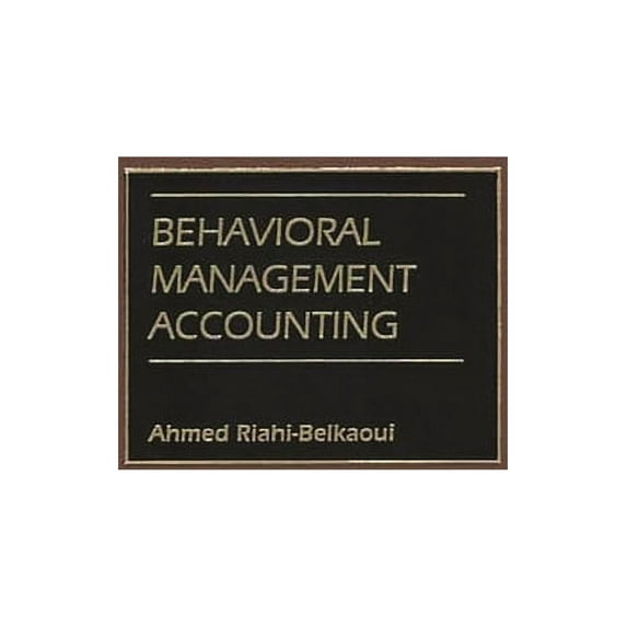 Behavioral Management Accounting, (Hardcover)