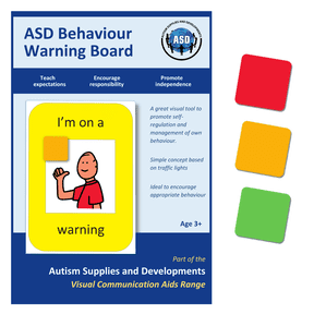 Behaviour Warning Board  Behaviour Management Visual Symbol Board Compatible with PECS Symbols and Boardmaker PCS Software (for ADHD, ASD, Autism, Kids, Children, Toddlers)