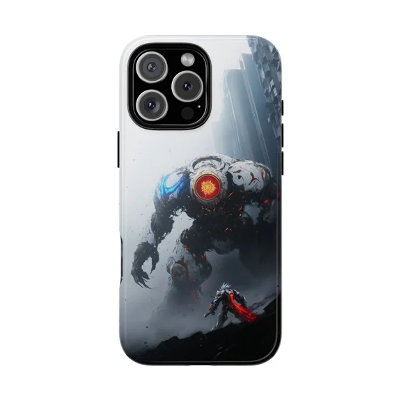 Behemoth Robot Mech Battle Scene Case for iPhone 17 11 12 13 14 15 16 Pro Max