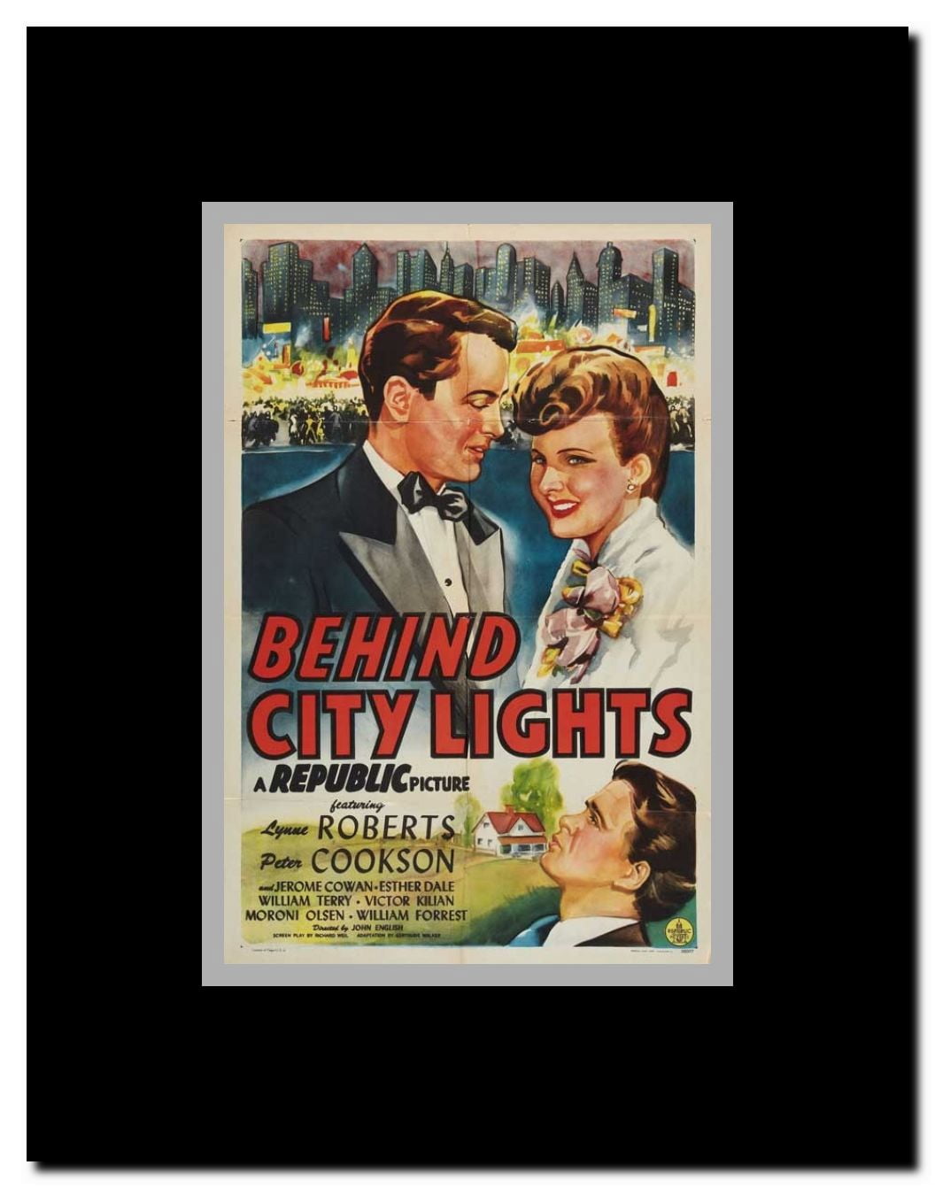 Behind City Lights Framed Movie Poster