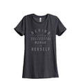 thumbnail image 1 of Behind Every Successful Woman Is Herself Women's Fashion Relaxed T-Shirt Tee Charcoal Grey Medium, 1 of 3