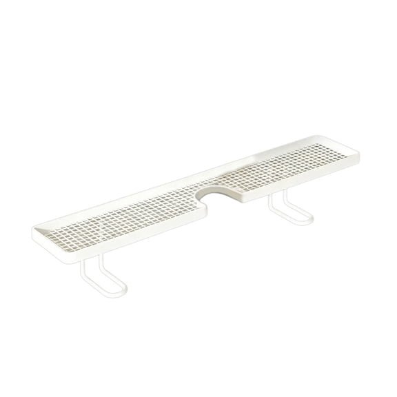 Behind the Faucet Organizer,No-Drill Over the Sink Shelf Bathroom,Multifunctional Storage Rack,Space Saving Sink Organizer Shelf for Kitchen Bathroom Faucet Back Storage Arrangement (White)