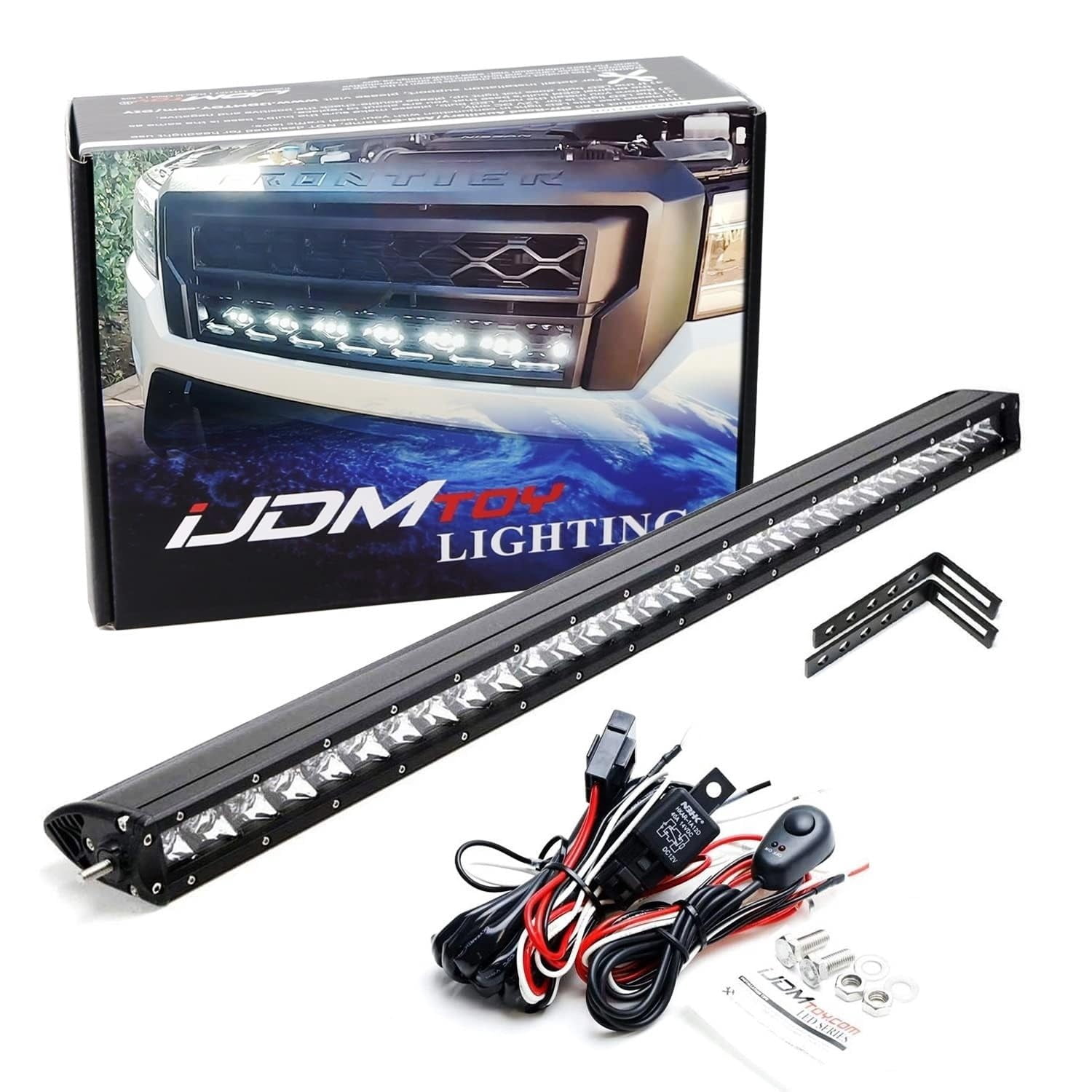 30-inch 150W CREE LED Light Bar With Grille Mount Bracket & Harness For 2014-2018 GMC Sierra