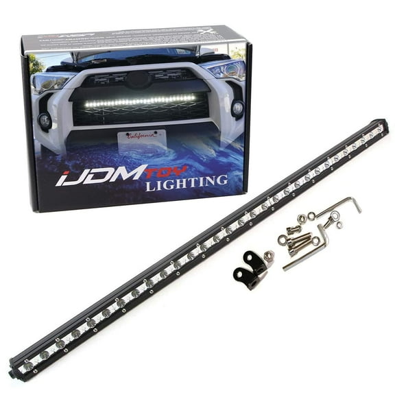 Behind Grille Upper Mount 32-Inch LED Ultra Slim Light Bar Kit For 2014-up Toyota 4Runner, Includes (1) 90W High Power LED Lightbar & Behind Grill Mounting Brackets