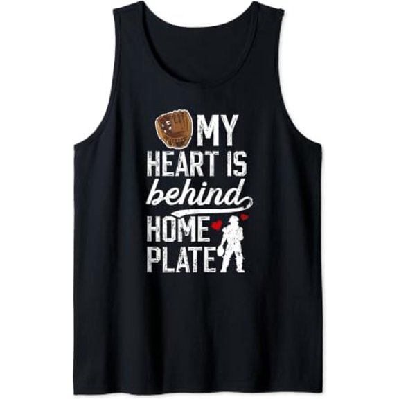 Behind Home Plate Baseball Catcher Mom Baseball Catcher Mama Tank Top Size S-3XL