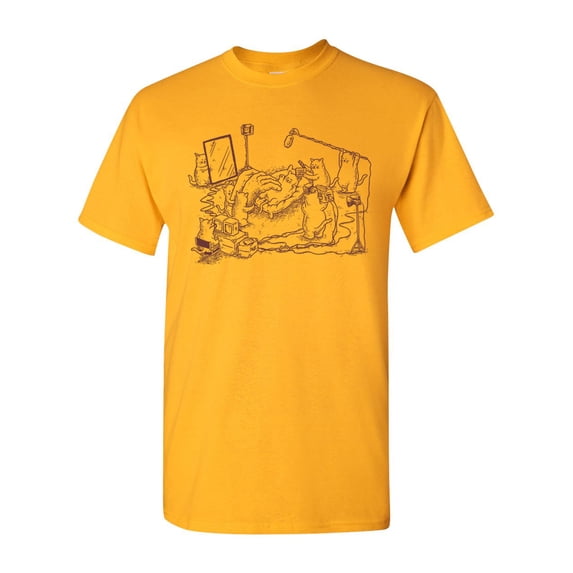 Behind The Scenes Cat Video Taping Salih Gonenli Artworks Funny DT Adult T-Shirt Tee