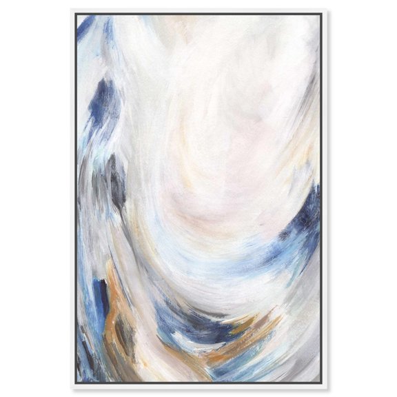 Behind the Falls Canvas Print Pastel Decor by Art Remedy, White Frame, 24 x 36