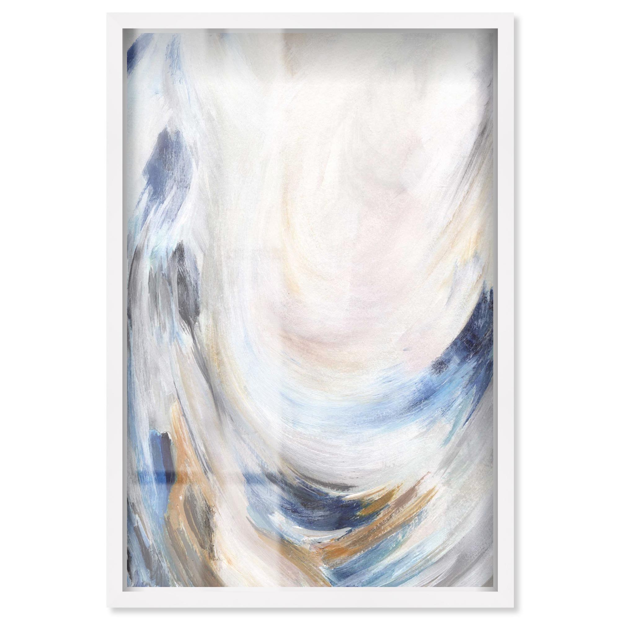 Behind the Falls Shadowbox Print Pastel Decor by Art Remedy, White ...