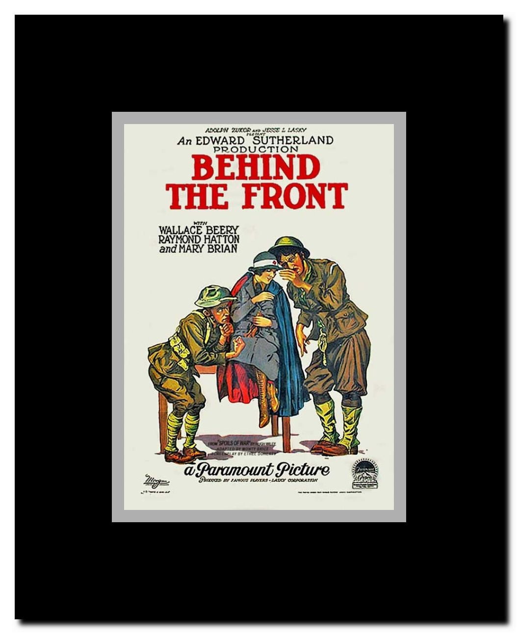 Behind the Front Framed Movie Poster