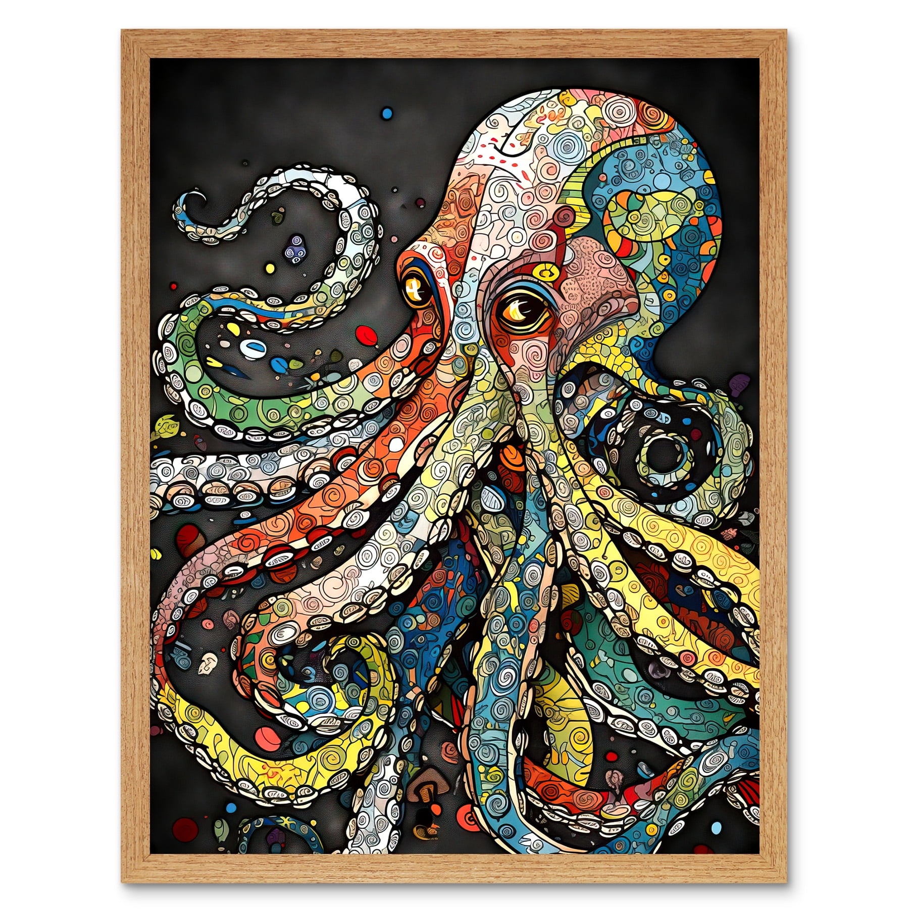 Behind the Octopus Eyes Watercolour Pastel Colour Tentacle Doodle