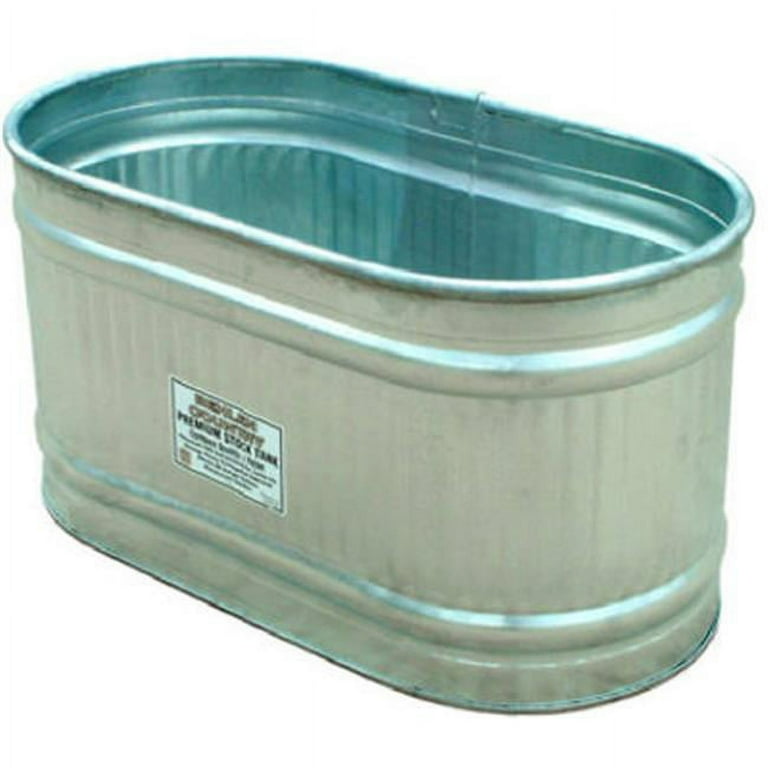 Stock Tank 80 Gallon Galvanized Round End - Waterers, Behlen Mfg. Co.