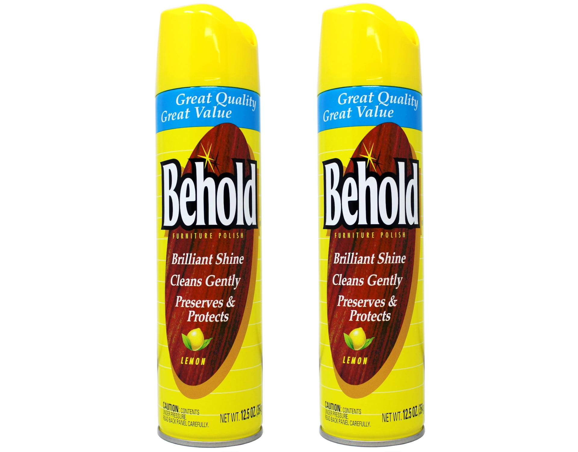Behold Furniture Polish Aerosol Spray, Lemon 12.5 Oz - 2 Pack - Walmart.com