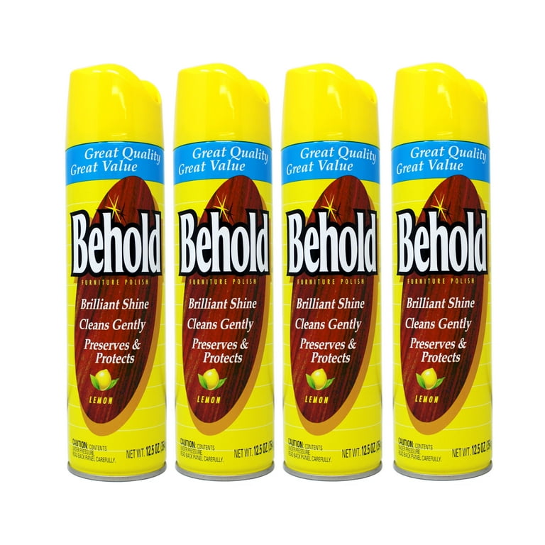 Behold Furniture Polish, Lemon, 12.5 oz Aerosol Spray Behold Furniture Polish, Lemon, 12.5 oz Aerosol Spray