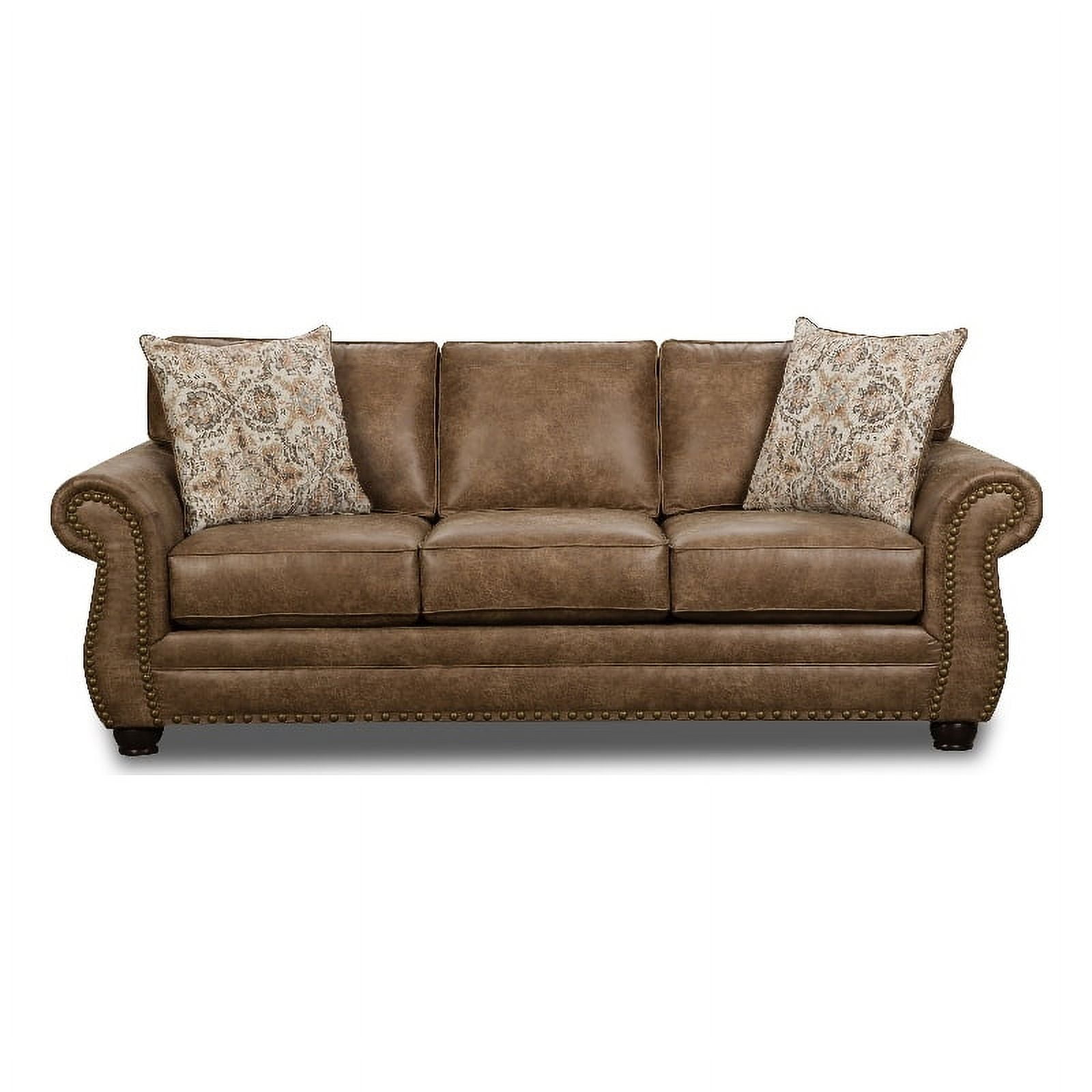 Behold Home Woodland Brown Sofa - Walmart.com