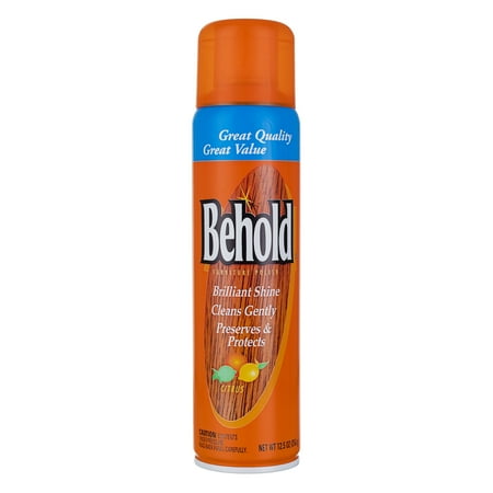 Behold Spray Furniture Polish, Citrus Scent, 12.5 Ounce