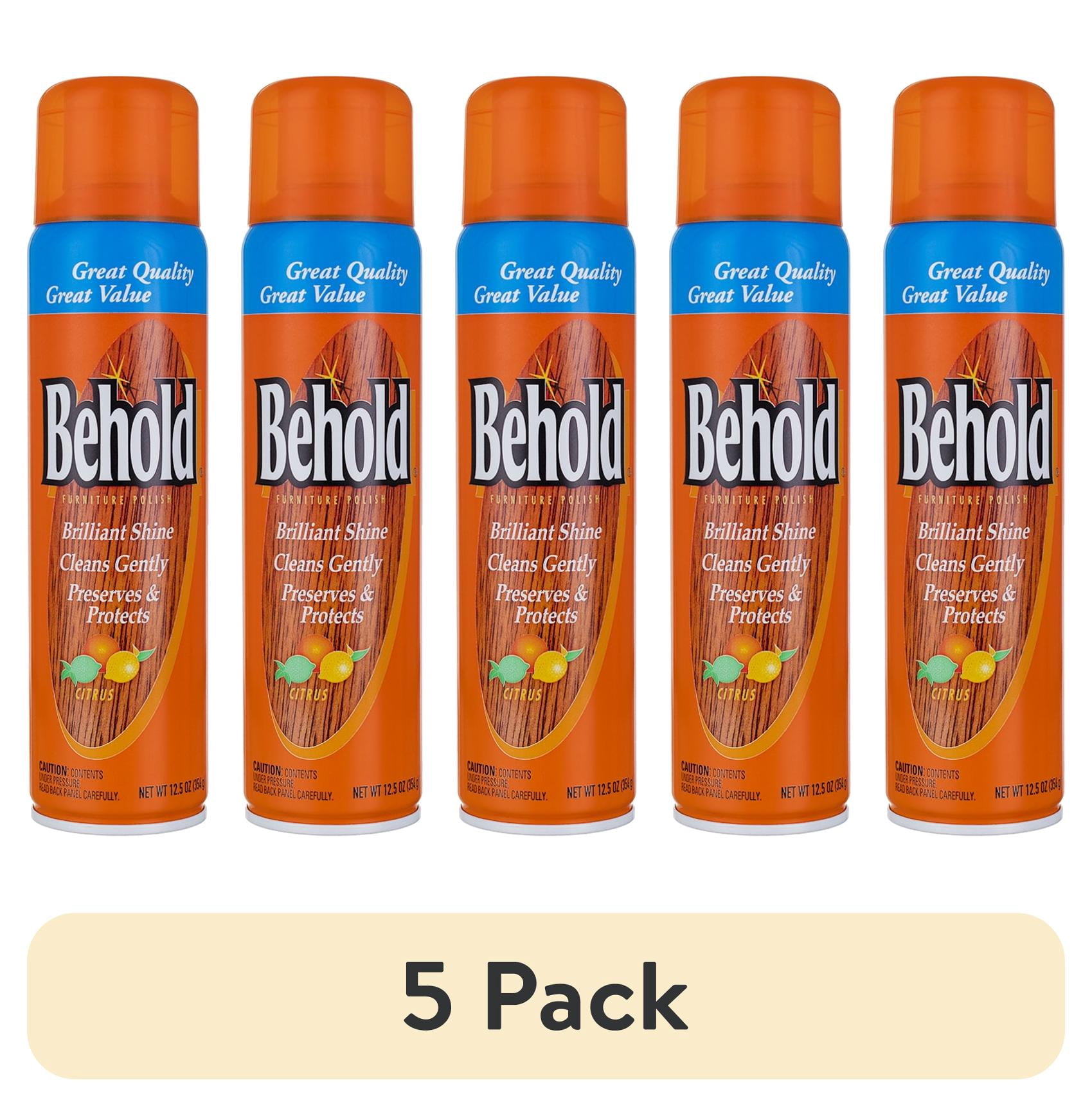 (5 pack) Behold Spray Furniture Polish, Citrus Scent, 12.5 Ounce ...