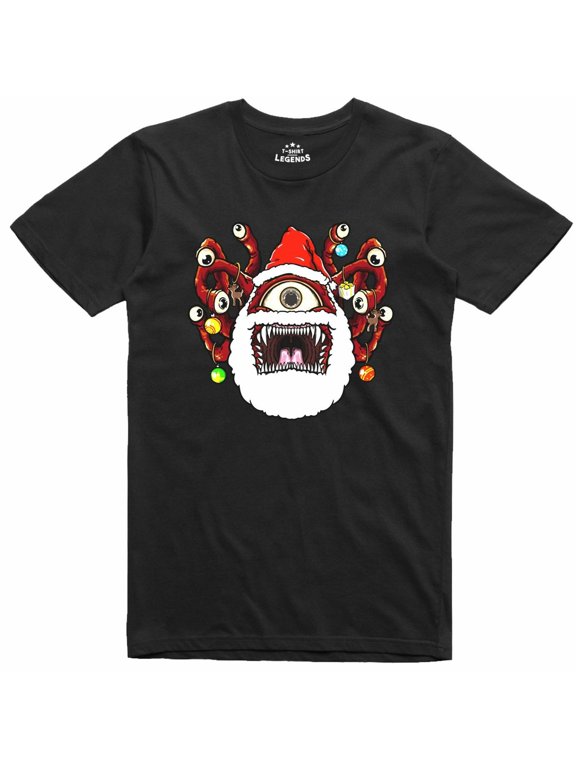 Beholder Santa Dungeons Dragons Role Playing Regular Fit Christmas Holiday T-Shirt, Size S-5XL