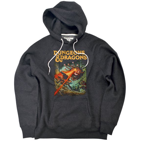 Beholder Strike Unisex Adult Slim Fit Pull-Over Heather Hoodie, Charcoal, Small