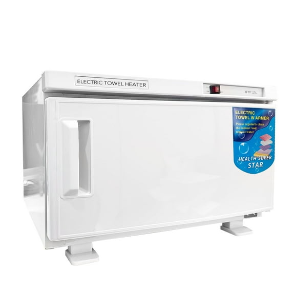 Behome 25L Towel Warmer, White Large Hot Bath Towel Warmer Cabinet with Stainless Steel Racks, Heating Use for Facial Spa, Hair Beauty, Salon Equipment and Home