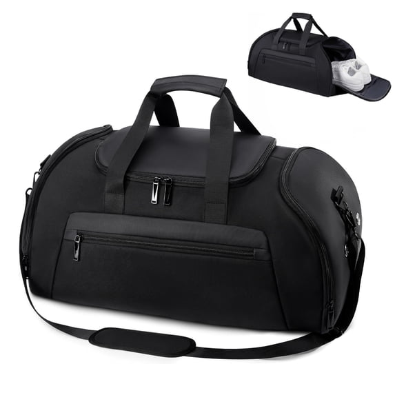 Behome 40L Gym Bag for Men Women, Large-Capacity Travel Duffle Bag with Shoe & Wet Compartments, 3 in 1 Carry on Weekender Overnight Bag for Workout and Travel