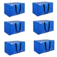 thumbnail image 1 of BN-LINK 6 Pack Moving Bags Heavy-Duty Extra Large, Blue Moving Totes with Zippers Handles for Space Saving, Family & Dorm Room Moving Supplies, 1 of 7